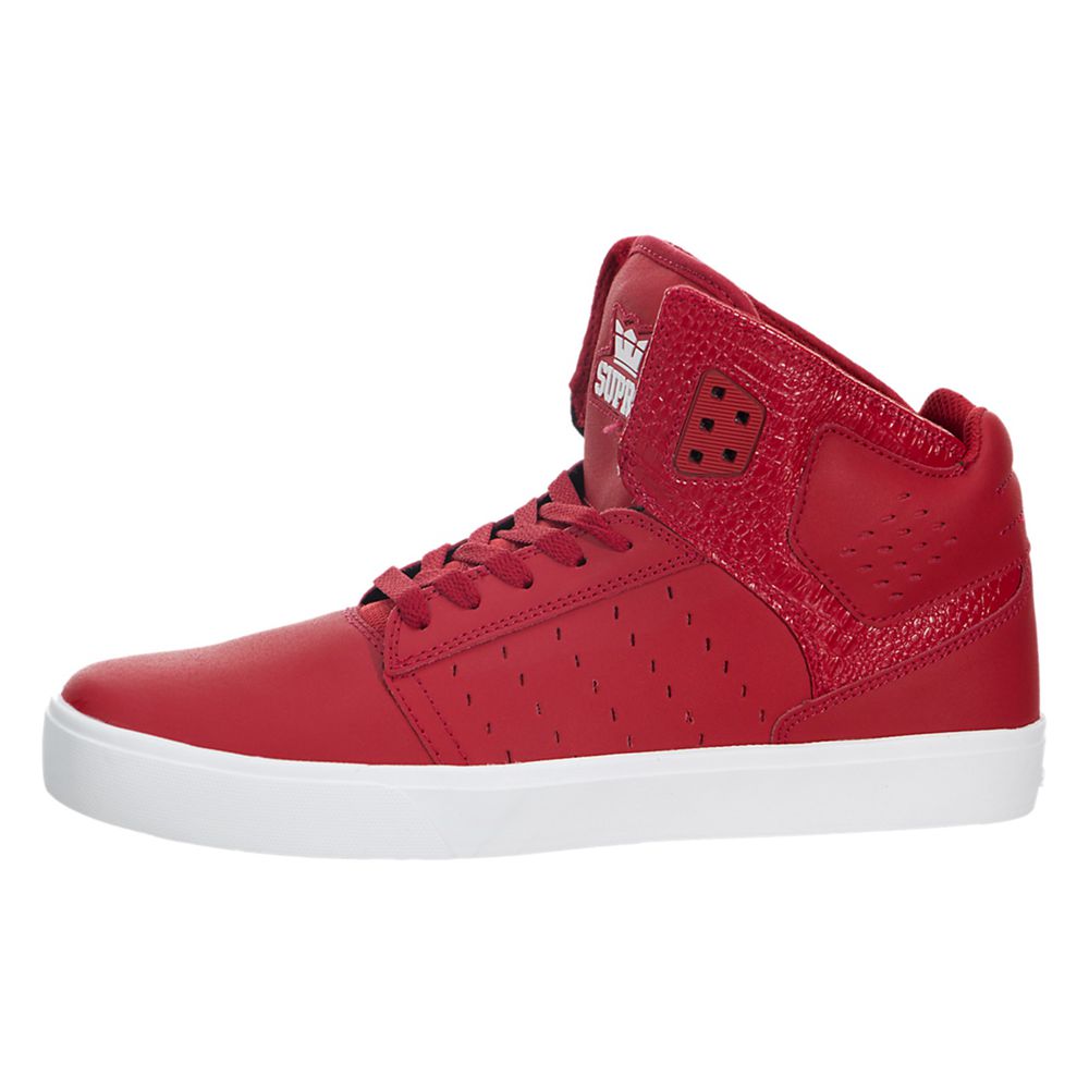 Chaussures de Skate Supra Atom Rouge Cardinal/Off White Homme | OIG-09354249